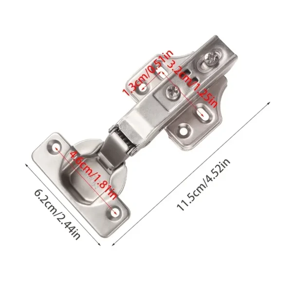 10pcs Stainless Steel Cabinet Hinges Set