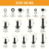 252pcs Flange Hex Head Bolt Nut Washer Kit
